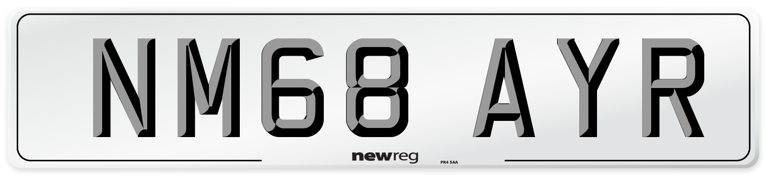 NM68 AYR Number Plate from New Reg